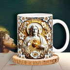 Gifts For Christian Coffee Mug Jesus Sacred Heart 05XQLU230125