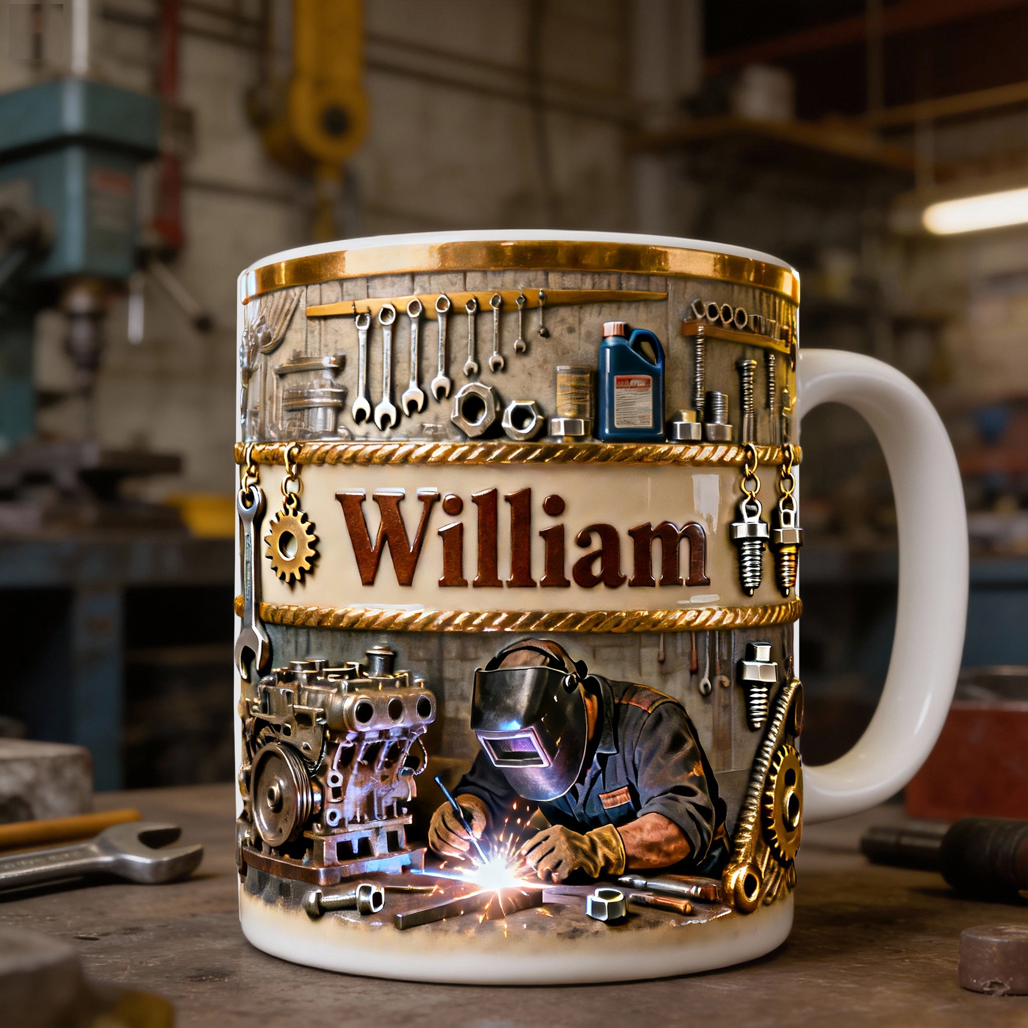 Proud Welder At Work Mug- Personalized Gifts For Welder 04PALU201225