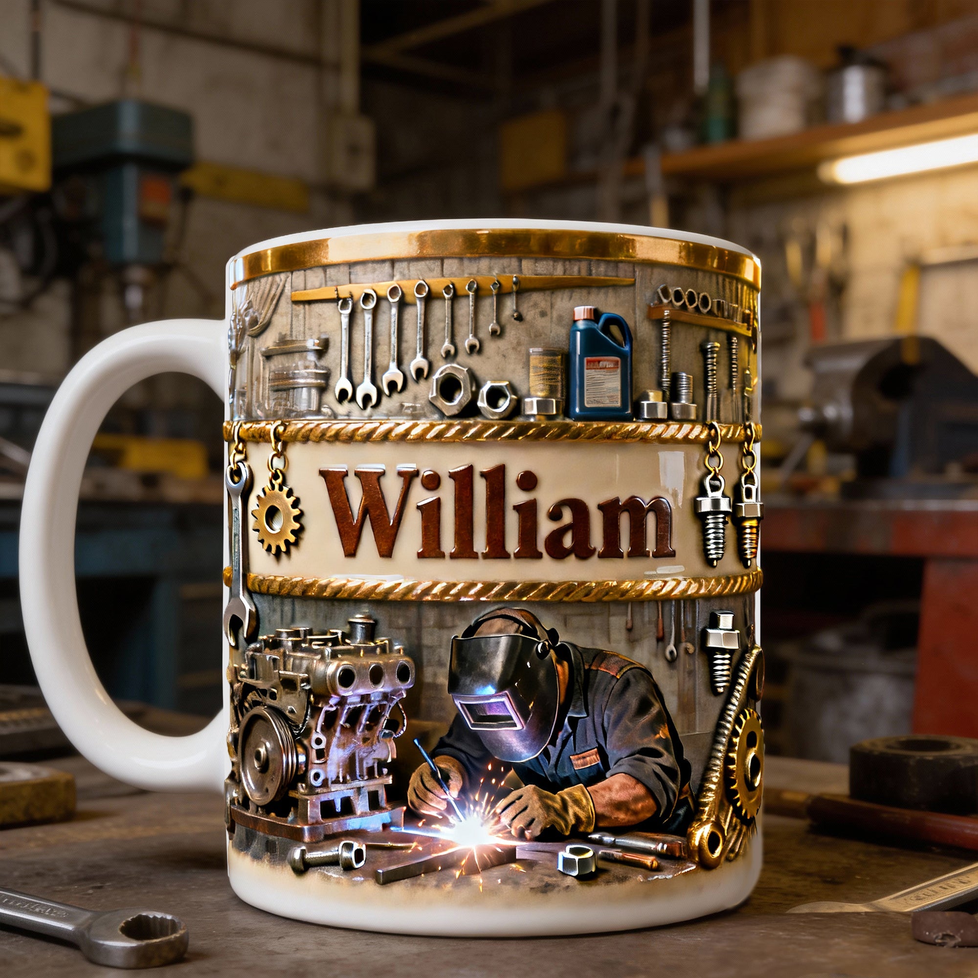 Proud Welder At Work Mug- Personalized Gifts For Welder 04PALU201225