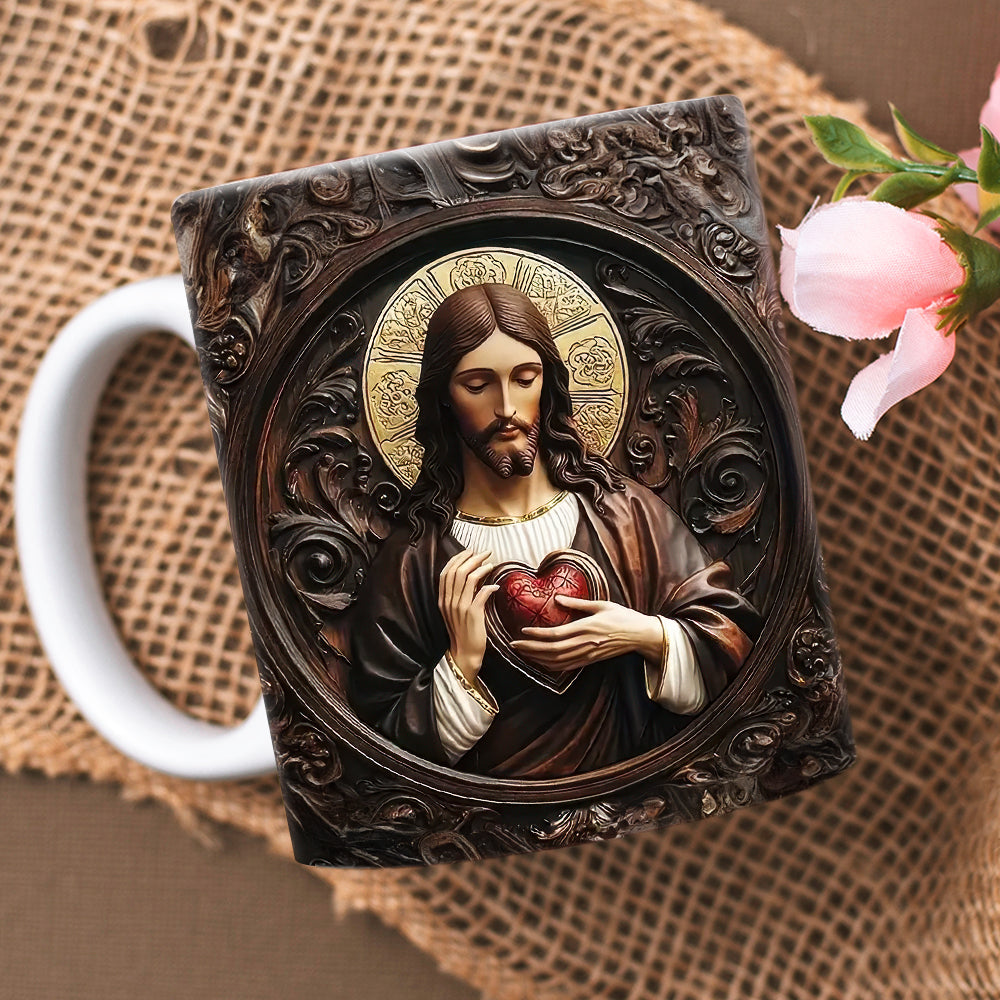 Gifts For Christian Coffee Mug Jesus Sacred Heart 05XQLU230125