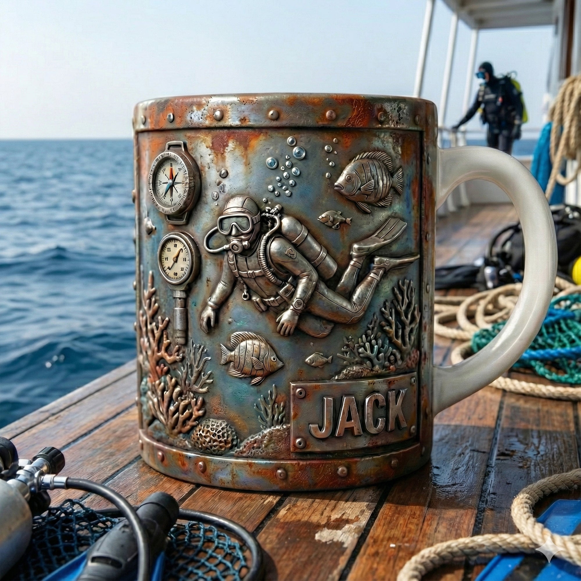 Ocean Adventure Coffee Mug – Personalized Gifts For Scuba Diving Lovers 04tglu151225