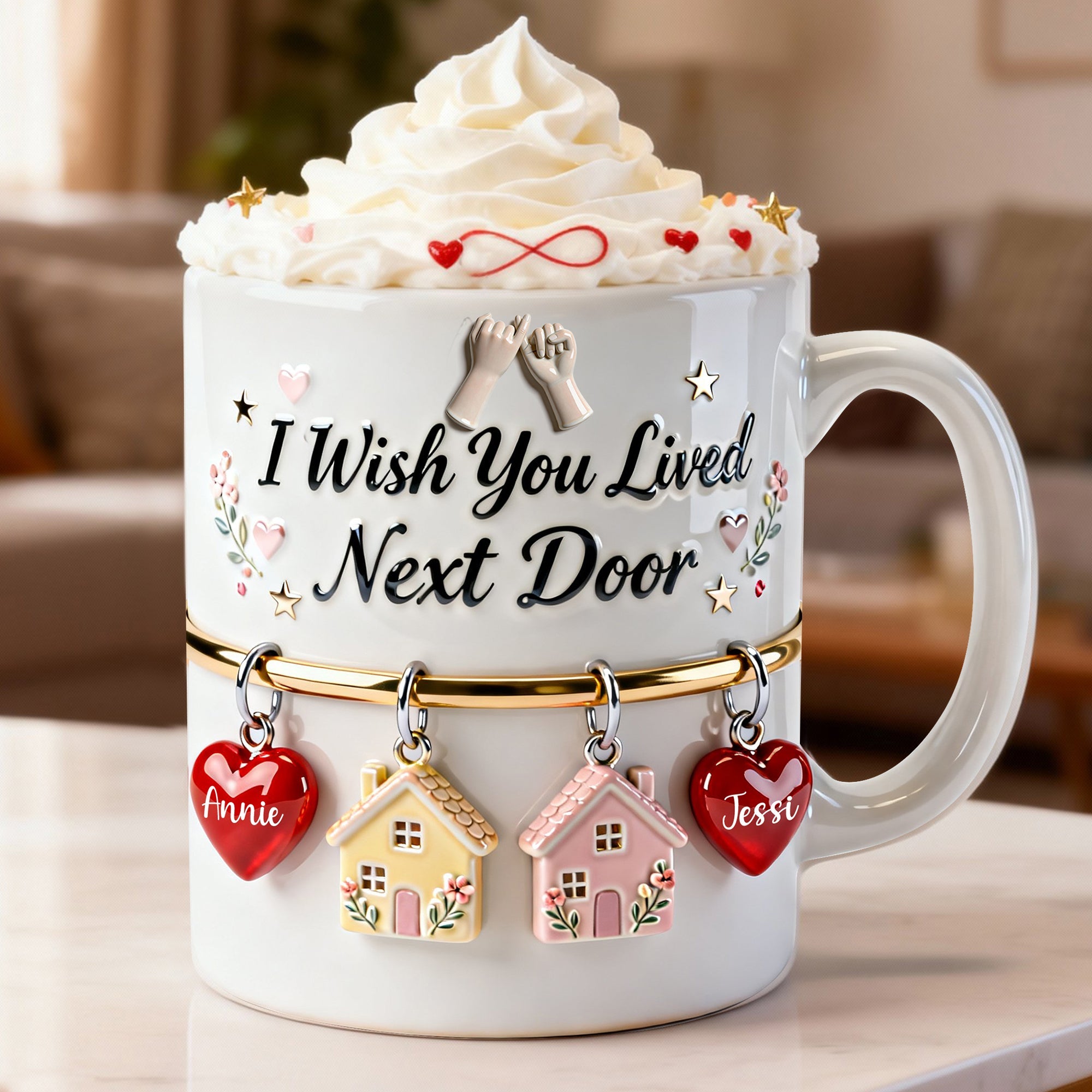 Bestie Long Distance Coffee Mug - Personalized Gift For Besties 07NALU291225