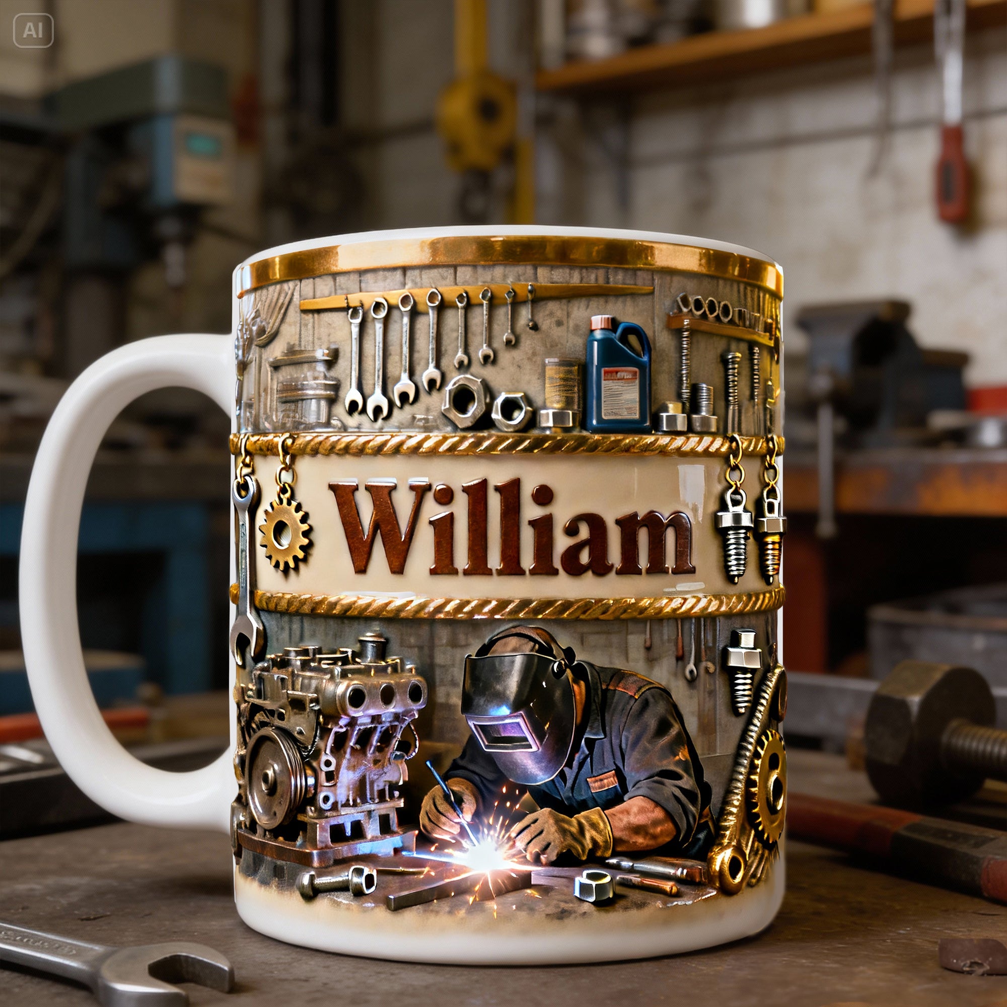 Proud Welder At Work Mug- Personalized Gifts For Welder 04PALU201225
